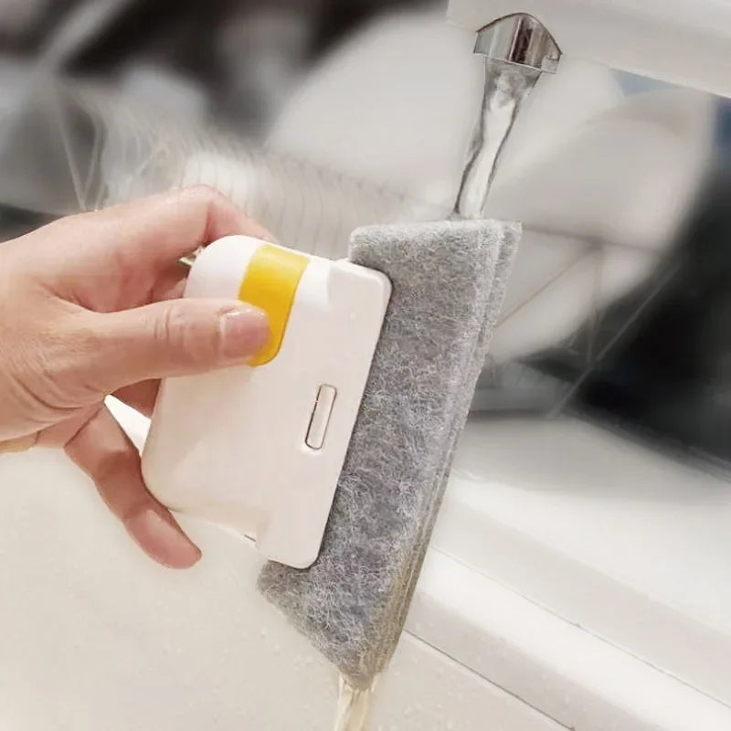 Window Cleaning Brush Windowsill Groove Deadend Cabinet Crevice Brush Universal Window and Door Track Cleaning Brush
